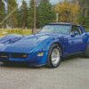 Blue 1981 Corvette Diamond by numbers