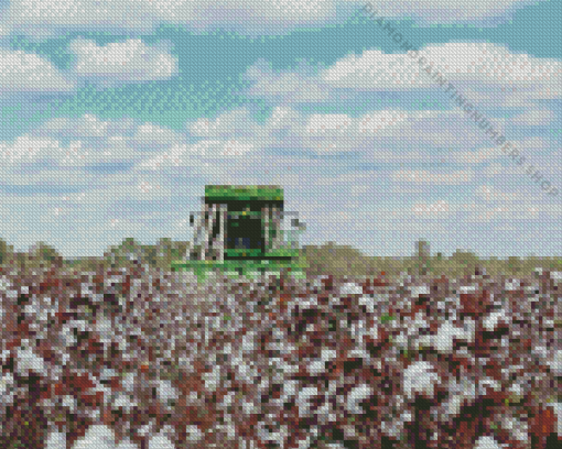 Cotton Harvester Diamond Painting