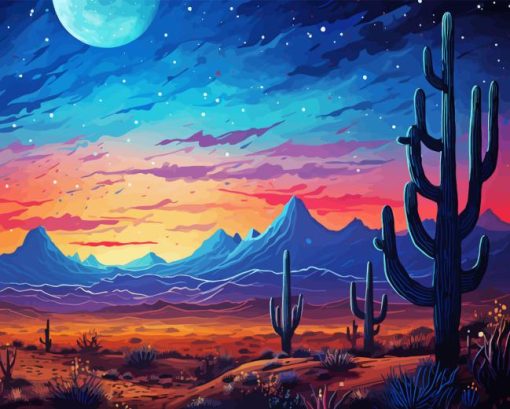 Desert Illustration Diamond Painting