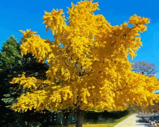 Ginkgo Tree Diamond Painting