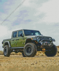 Green Jeep Diamond Painting