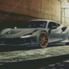 Grey Ferrari F8 Diamond Painting