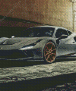 Grey Ferrari F8 Diamond Painting