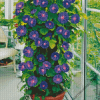 Morning Glory Plant Diamond by numbers