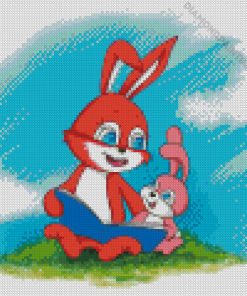 Red Rabbit Diamond Painting