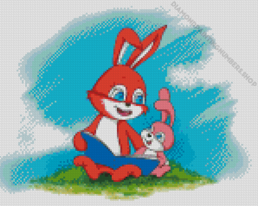 Red Rabbit Diamond Painting