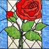 Rose with Stained Glass Diamond Painting