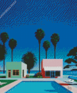 Swimming Pool By Hiroshi Nagai Diamond Painting