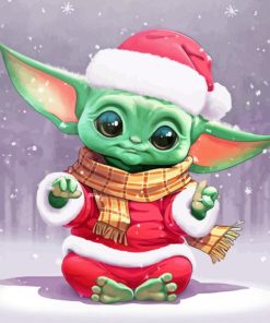 Baby Yoda Christmas Diamond Painting