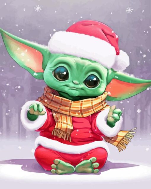 Baby Yoda Christmas Diamond Painting