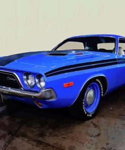 Blue Dodge Charger 1970 Diamond Painting