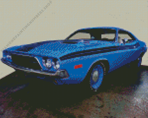 Blue Dodge Charger 1970 Diamond Painting