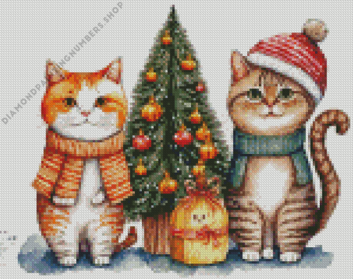 Christmas Cat Diamond Painting