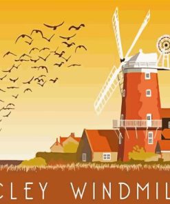 Cley Windmill Poster Diamond Painting