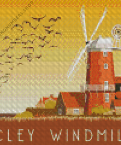 Cley Windmill Poster Diamond Painting