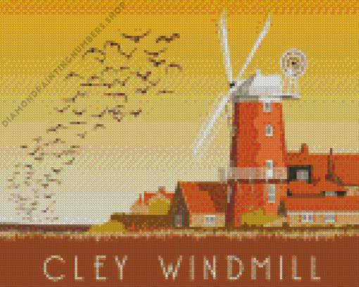 Cley Windmill Poster Diamond Painting