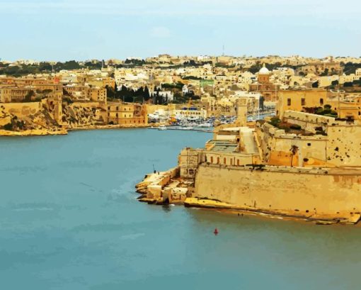 Malta Harbor Diamond by numbers