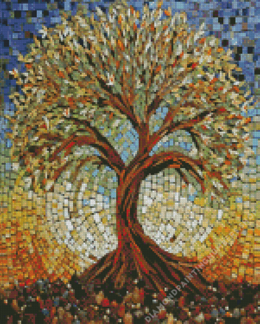 Mosaic Tree Art Diamond Painting