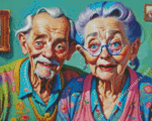 Old Couple Diamond Painting