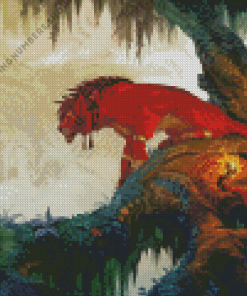 Red Xiii Diamond Painting