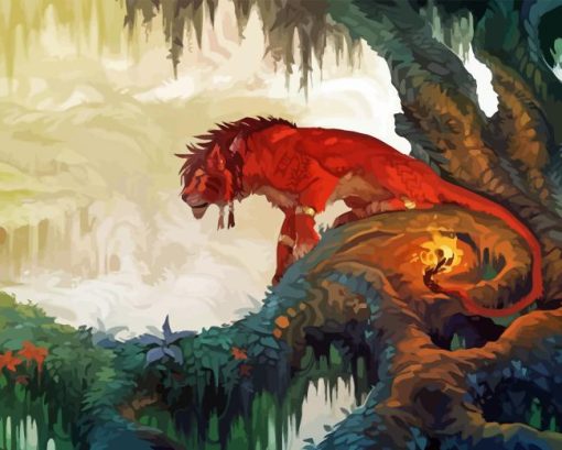 Red Xiii Diamond Painting