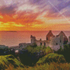 Sunset Dunluce Ireland Diamond by numbers