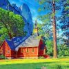 Yosemite Chapel Landscape Diamond art