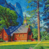 Yosemite Chapel Landscape Diamond art