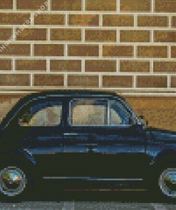 Black Fiat 500 Diamond Painting