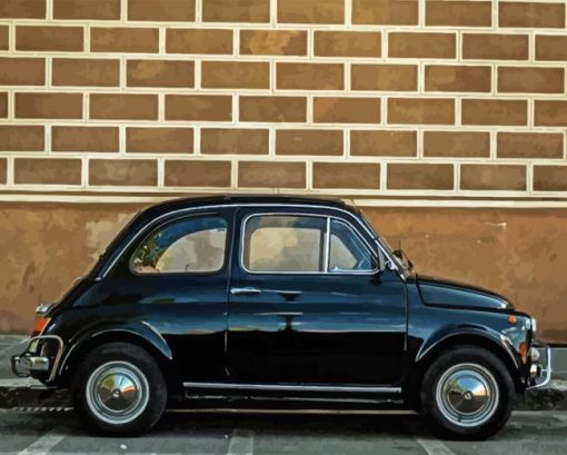 Black Fiat 500 Diamond Painting