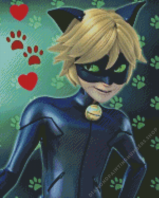 Cat Noir Adrien Agreste Diamond Painting