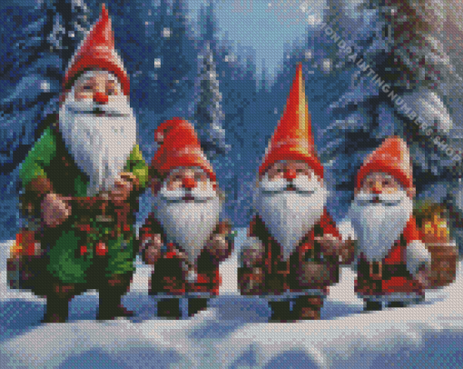 Christmas Dwarfs Diamond Painting