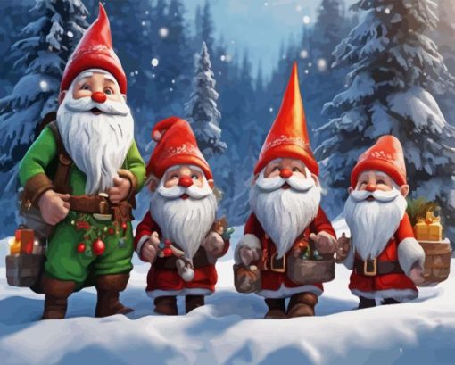 Christmas Dwarfs Diamond Painting