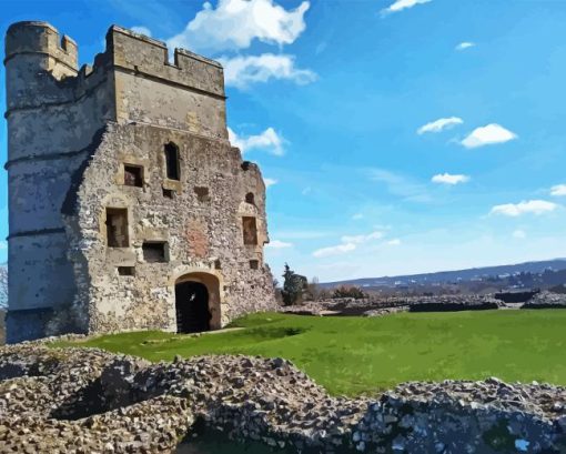 Donnington Castle Landscape Diamond Painting