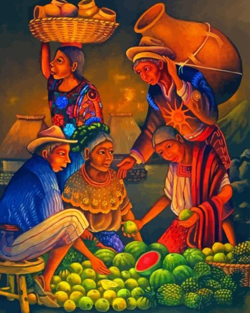 Fruit Sellers Diamond Painting