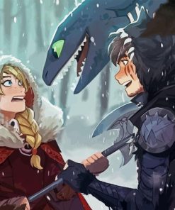 Hiccup and Astrid Diamond Painting