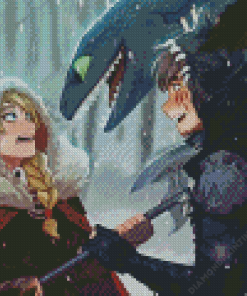 Hiccup and Astrid Diamond Painting