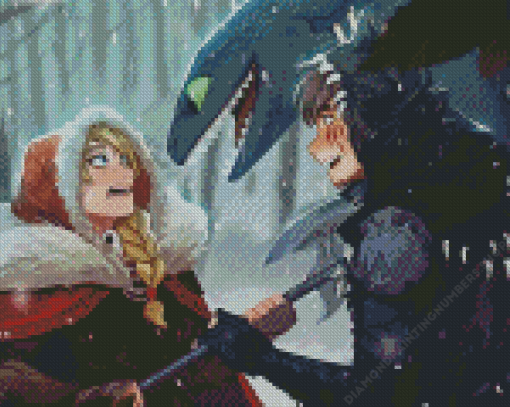 Hiccup and Astrid Diamond Painting