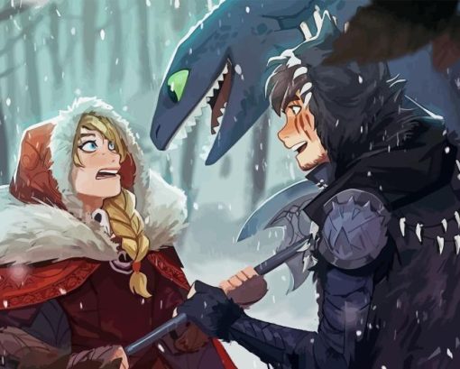 Hiccup and Astrid Diamond Painting