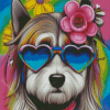 Hippie Dog Diamond Painting