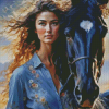 Lady and Horse Diamond Painting