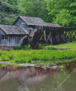 Mabry Mill Landscape Diamond Painting