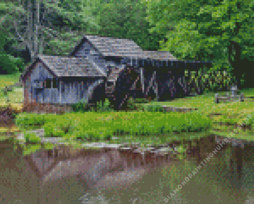 Mabry Mill Landscape Diamond Painting