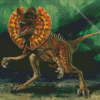 Mad Dilophosaurus Diamond Painting