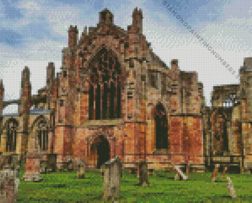 Melrose Abbey Monastery Diamond Painting