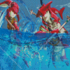 Mipha and Sidon Diamond Painting