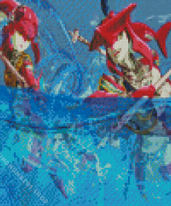 Mipha and Sidon Diamond Painting