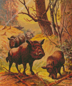 Razorback Pig Diamond Painting