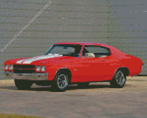 Red Chevelle Super Sport Diamond Painting