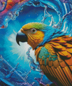 Splash Parrot Diamond Painting